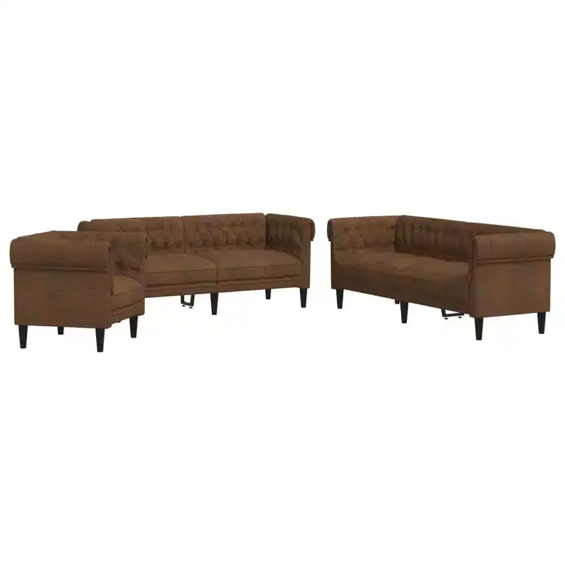 vidaXL Dark Gray Modern Sofa Set - 2 & 3 Seater: Living Room Furniture, Sturdy Wood Frame, Comfortable Fabric