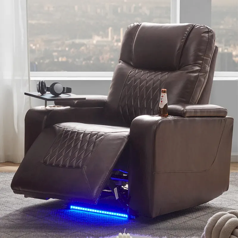 Electric Recliner Chair with Cup Holders and USB Charging Port