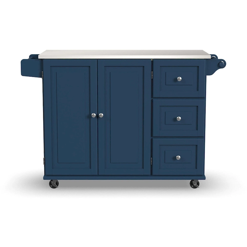 Dolly Madison Kitchen Cart with Stainless Steel Top by Homestyles