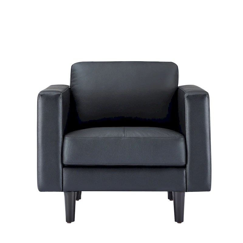 Premium Cowhide Leather Chair With High Density Cushions and Large Seating Space