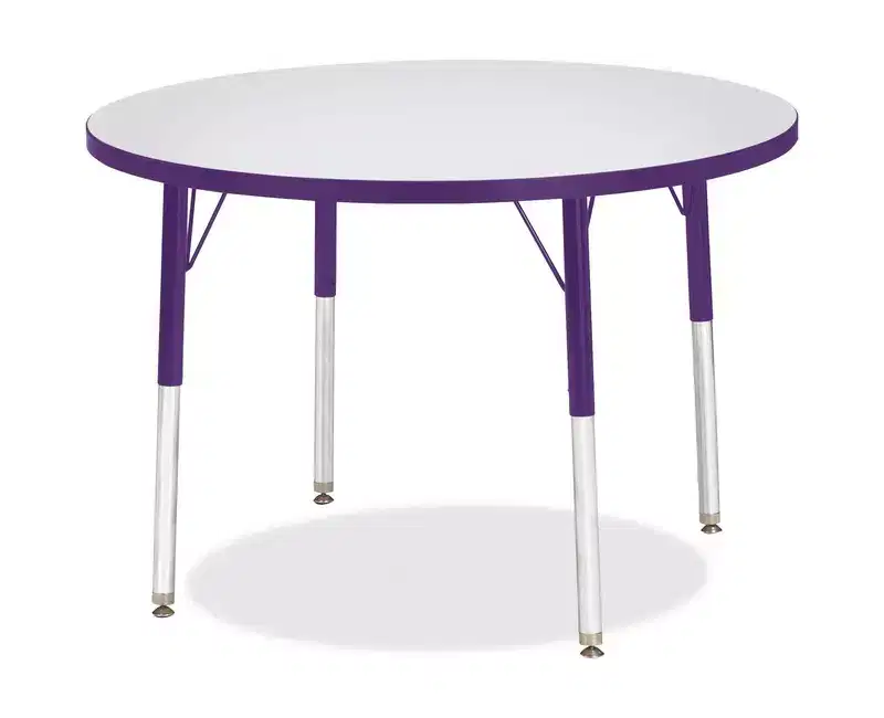 Jonti-Craft Berries Adult Height Color Edge Round Table (36 x 36) in Purple