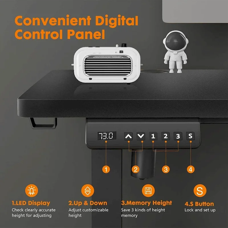 Height Adjustable Electric Standing Ergonomic Computer Desk
