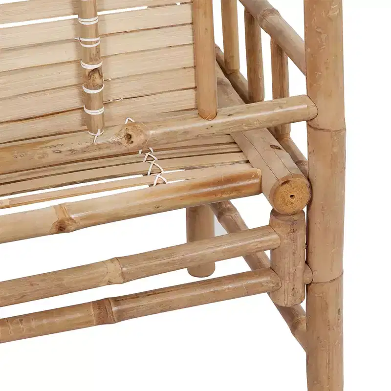Garden Bench Taupe Bamboo Large Durable Garden Bench