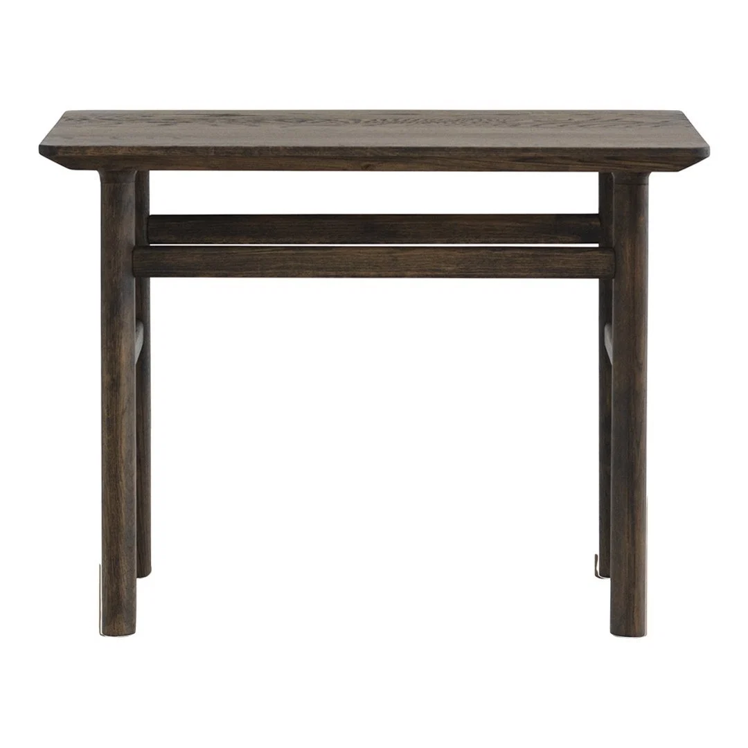 Danish Shaker Solid Oak Coffee Table with Chamfered Edges & Oval Legs for Living Room