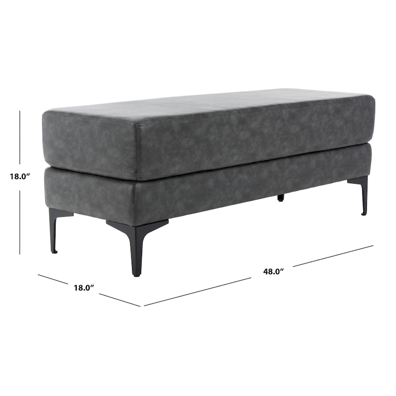 SAFAVIEH Roena Rectangular Bench - 48 x 18 x 18 - 48Wx18Dx18H