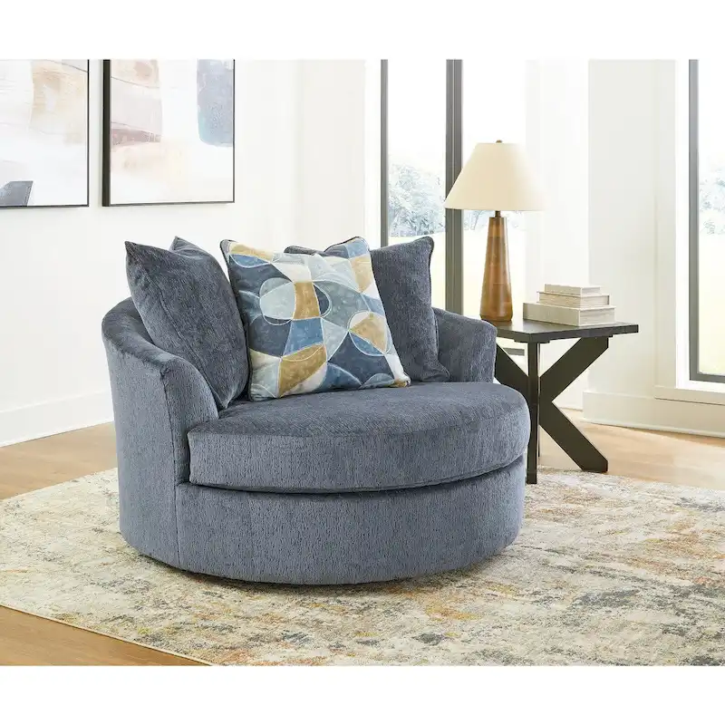 Signature Design by Ashley Maxon Place Oversized Swivel Accent Chair - 56W x 55D x 35H