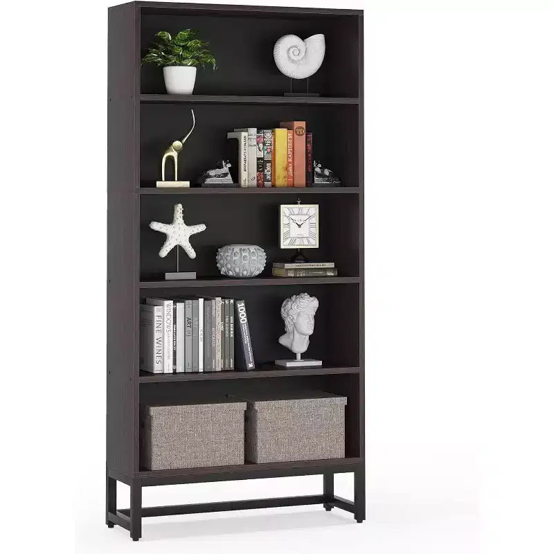 70.8 Tall 5-tier Freestanding Bookshelf