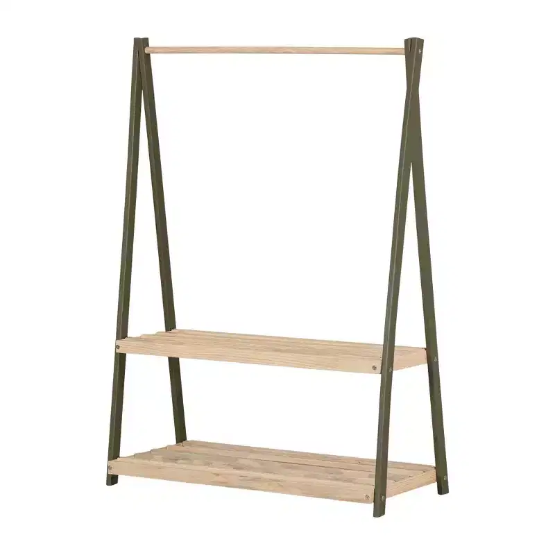Kids' Clothes Rack with Storage Shelves
