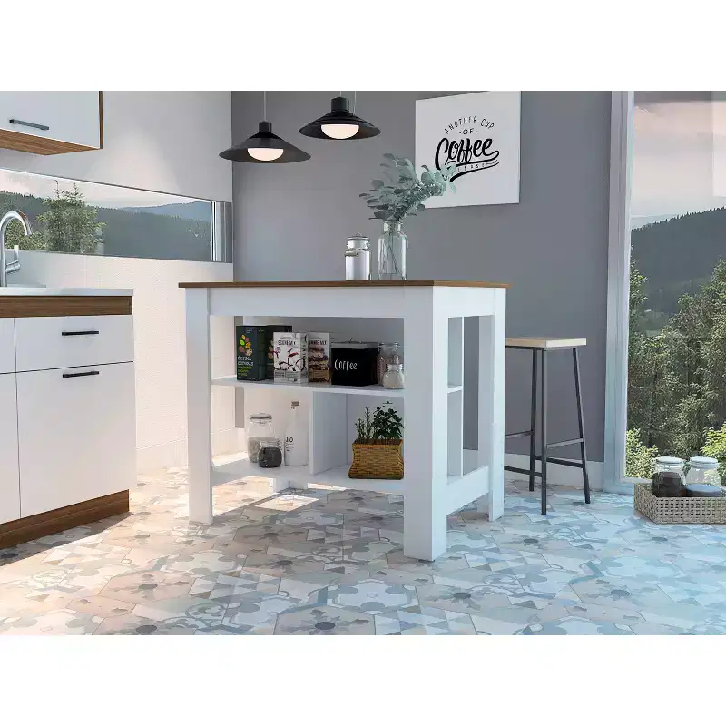 Cala Kitchen Island White