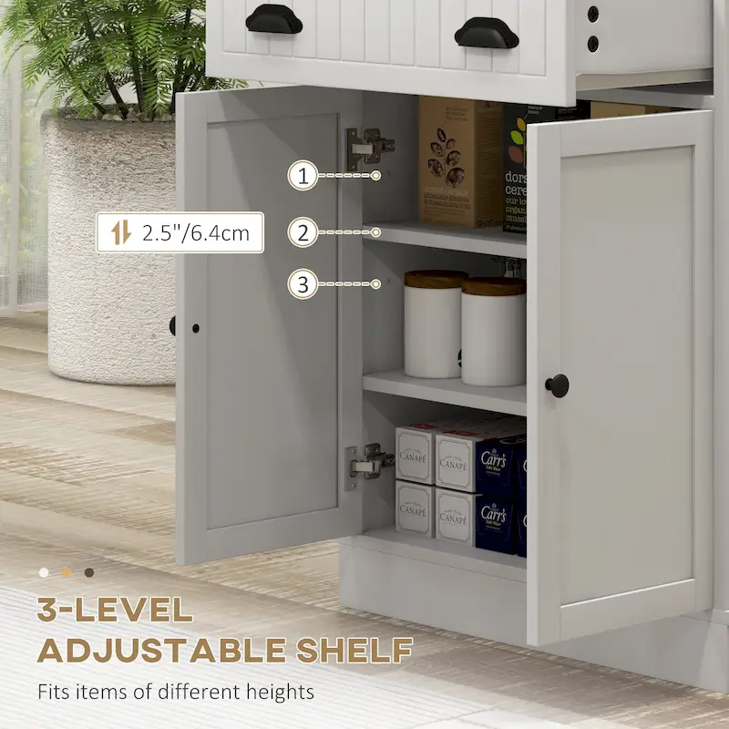 Microwave Cabinet With Storage Drawer(no include stool)