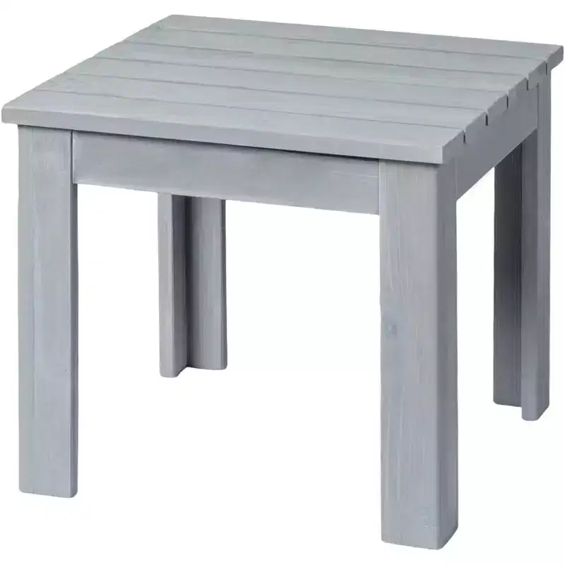 VINGLI Outdoor Adirondack Side Table, 18 Square Thick Wooden Coffee Table, Patio Side Table Conversation End Table for Patio Backyard, Garden