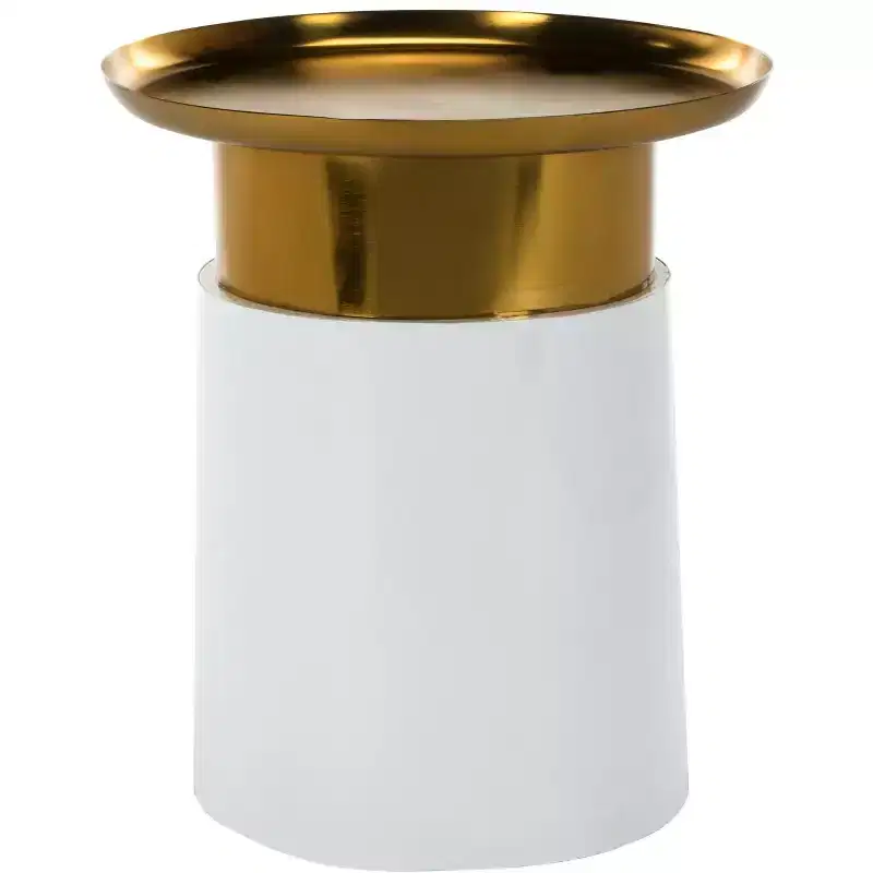 Zenith Tray Top Side Table - ACC3200 - Gold/White - Safavieh