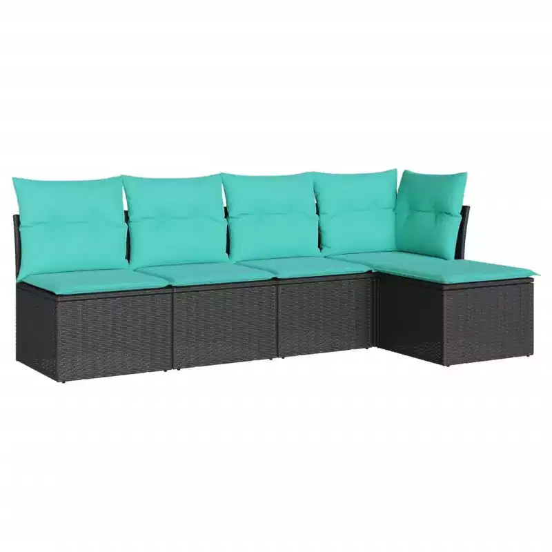 vidaXL Modular Garden Sofa Set with Cushions and Adjustable Design