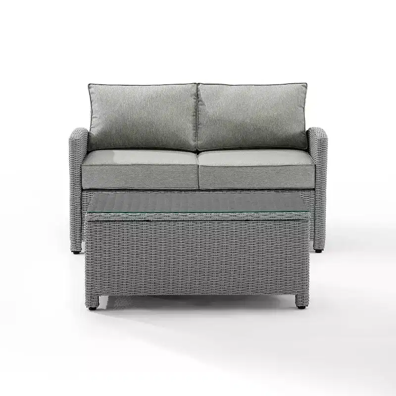 Bradenton Outdoor Wicker Sofa & Coffee Table Set - Crosley