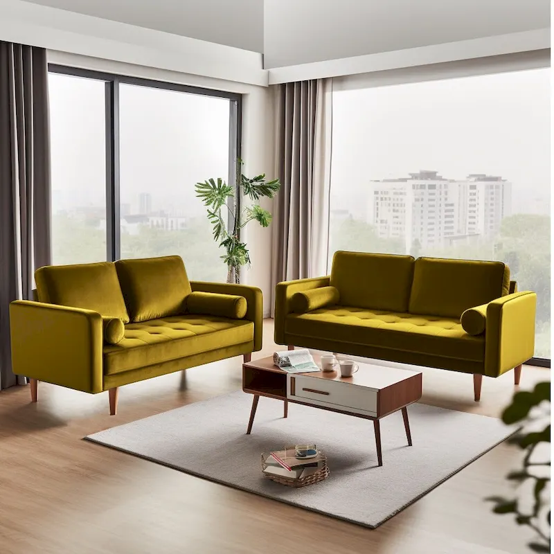 William 2 - Piece Velvet Living Room Set