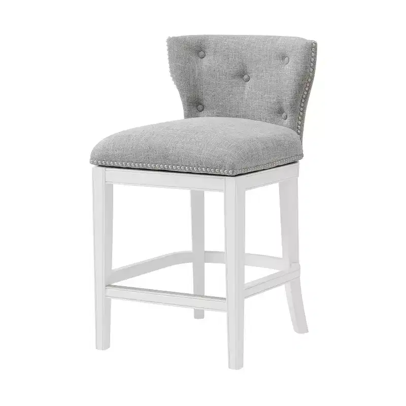 Miranda Swivel Counter Height Barstool White, 36