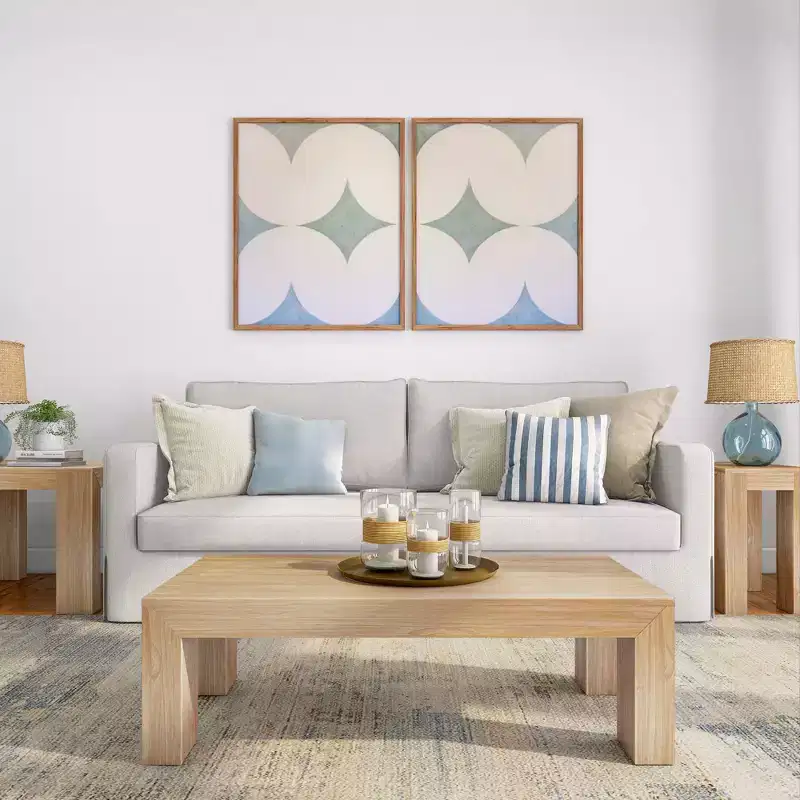 Plank+Beam Solid Wood 48 Modern Coffee Table, Rectangular Center Table for Living Room