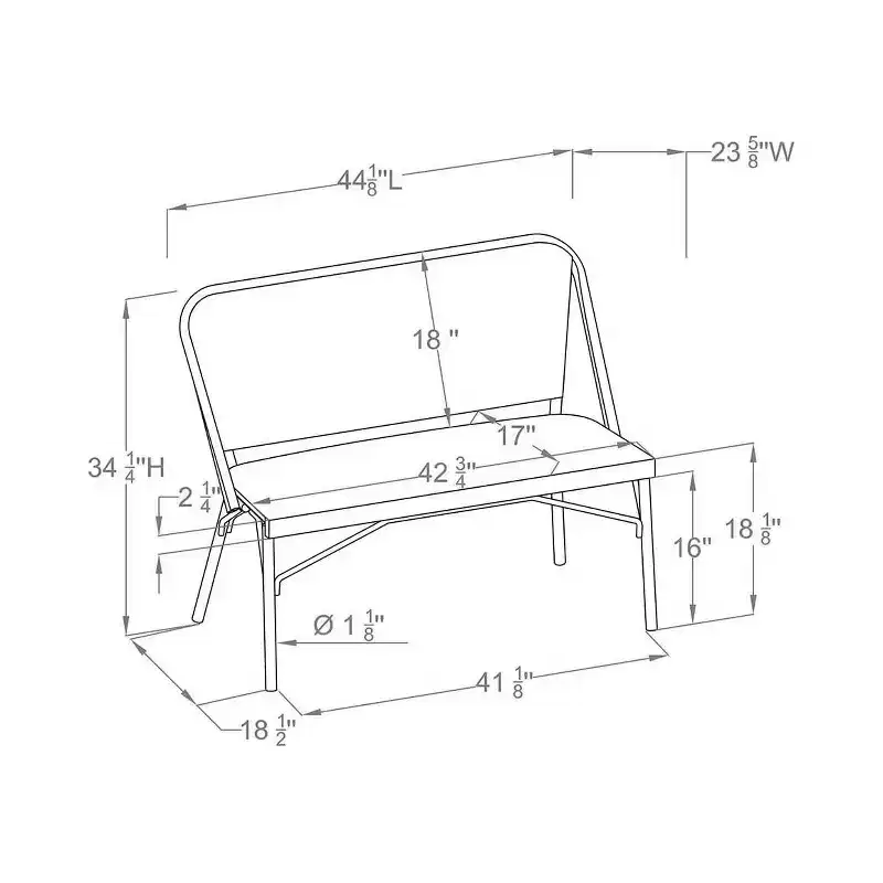 Alertis Patio Wicker Bench - miBasics