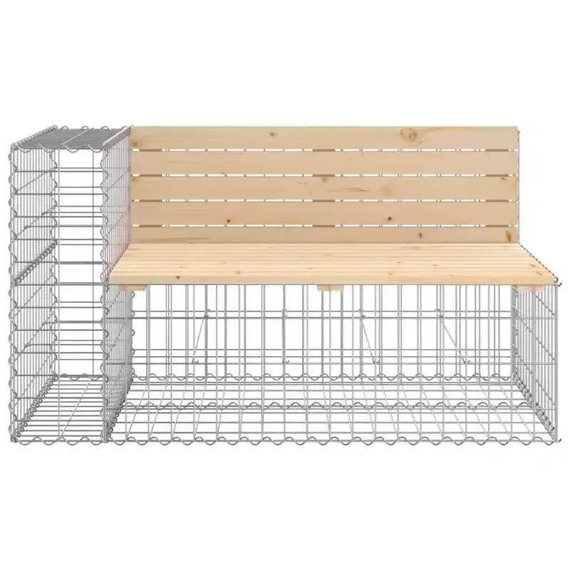 Garden Bench Natural Solid pine wood Medium Durable