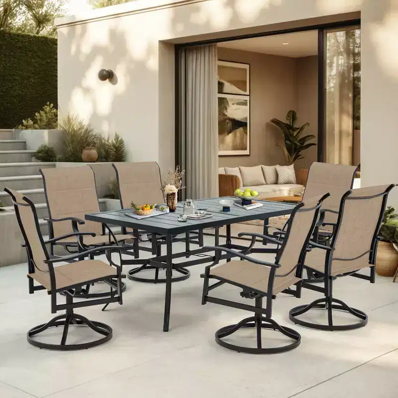 EROMMY 6 - Person Rectangular Outdoor Dining Set