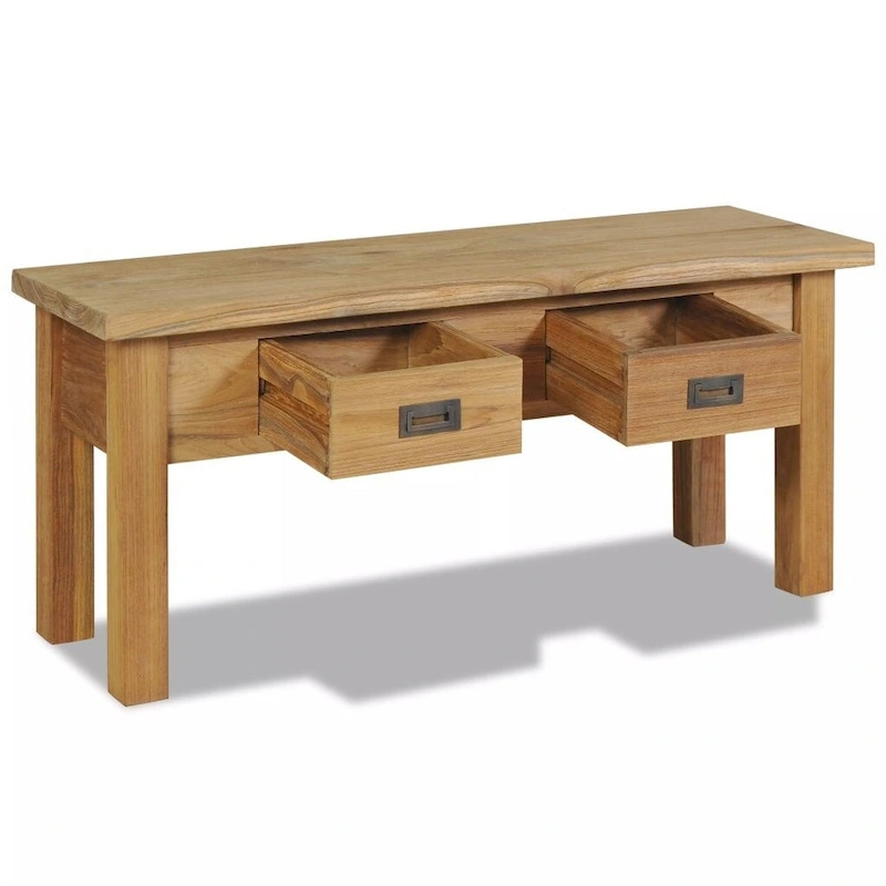 vidaXL Hall Bench Solid Teak 35.4x11.8x15.7