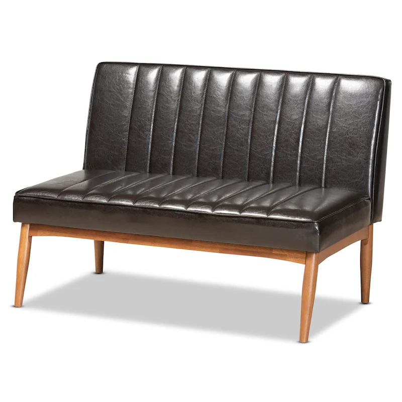 Daymond Mid-Century Modern 2-Piece Dining Nook Banquette Set