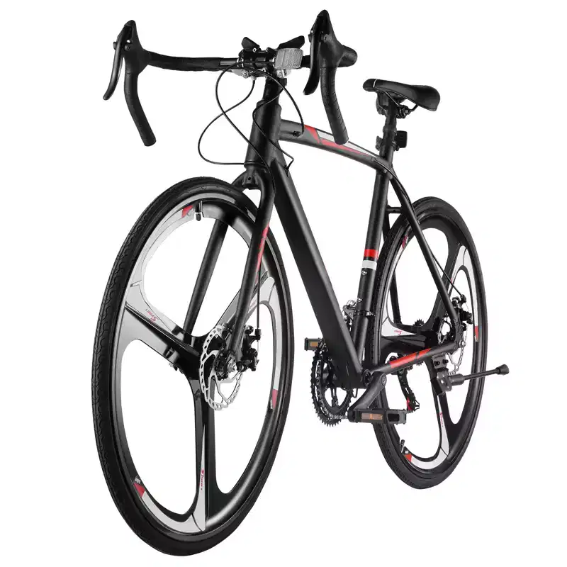 VEVOR Road Bike, 700C Wheels Racing Bike, SHIMANO 14 Speeds Drivetrain City Commuter Road Bicycle with Aluminum Alloy Frame, Drop Bar, Black