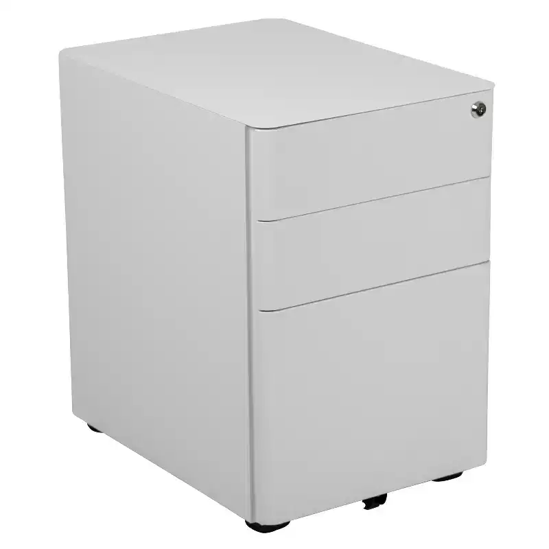 Emma and Oliver Modern 3-Drawer Mobile Locking Filing Cabinet Storage Organizer