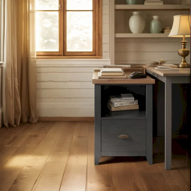 Modern Farmhouse 22 inch 1-drawer file, No Assembly Required, Two-Tone Finish