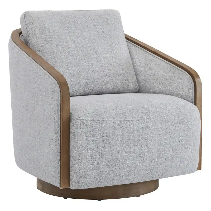 Skyler Modern Upholstered Living Room Swivel Bucket Accent Chair