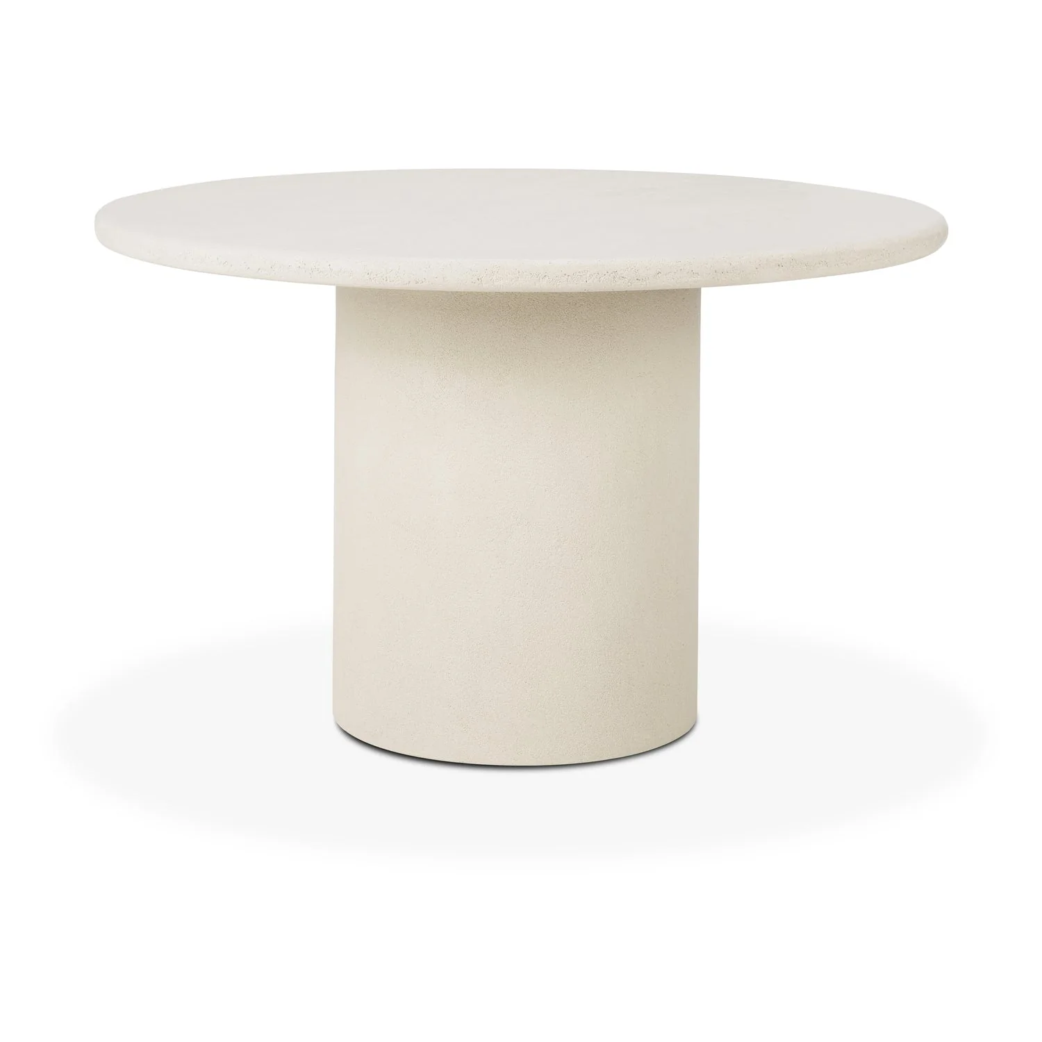 Artisan Fiber Concrete Round Dining Table with Seamless Stone Finish for Dining Rooms