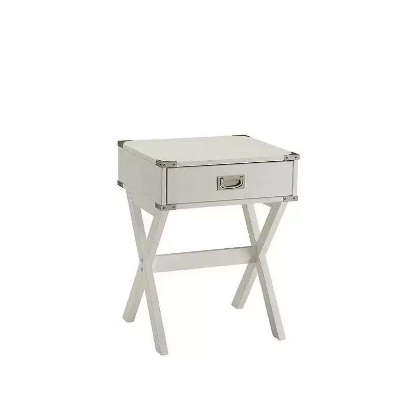 Royal Hampton Square End Table, White