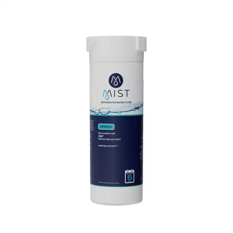 Mist GE XWF Compatible with GE XWF, WR17X30702, GBE21, GDE21, GDE25 Refrigerator Water Filter (2pk): XWFE Filter, Carbon, White