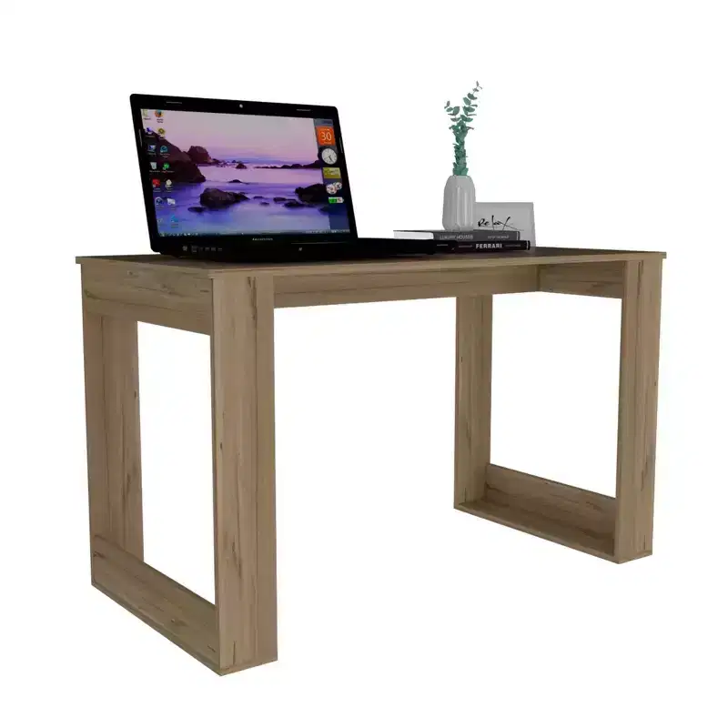 Shenyang Computer Desk Brown - : Ergonomic Design, Wood Laminate, 47.5" Wide