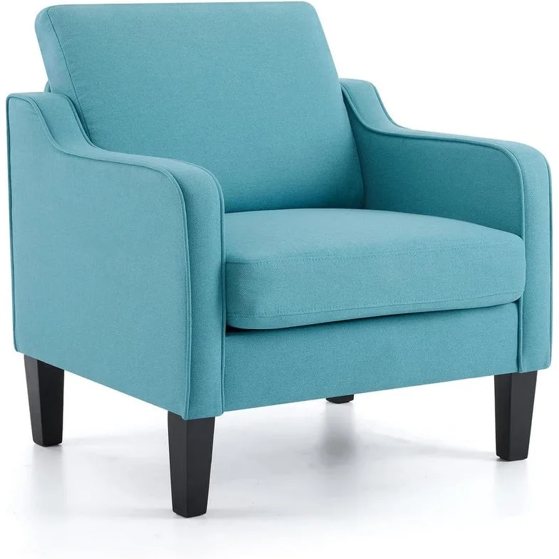 Mid-Century Modern Accent Chair, Single Seat – Multi-Color Options