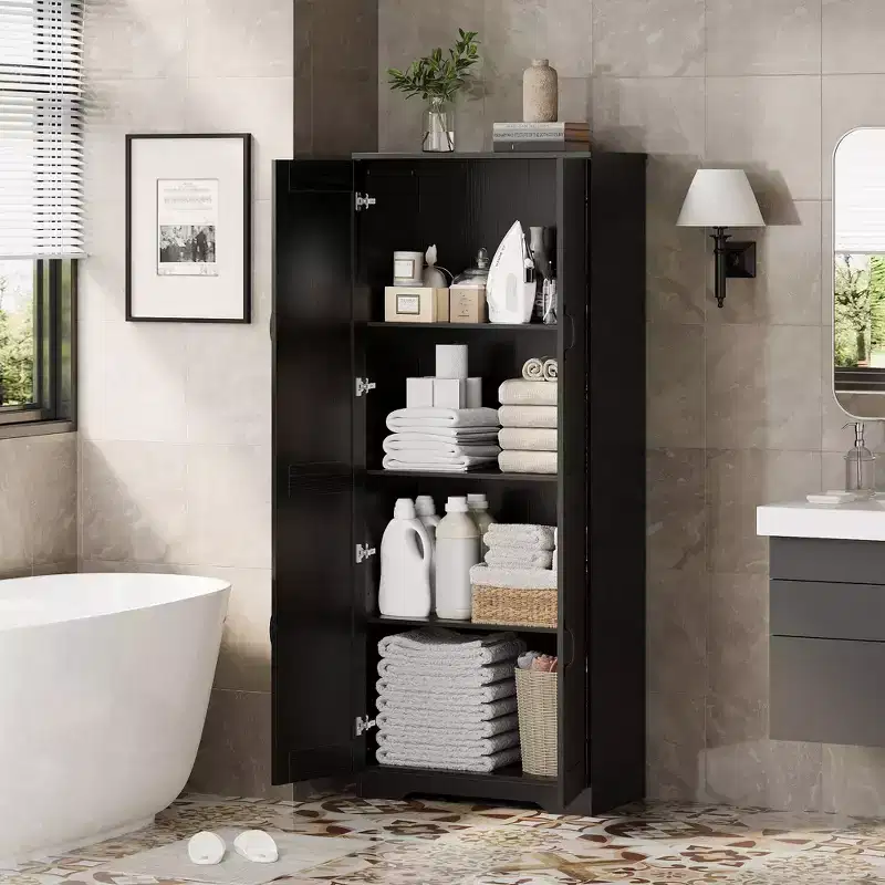 Farmhouse Storage Cabinet, Pantry Cabinets for Kitchen, Large Tall Freestanding Cupboard, Food Pantry Organizers, for living Room Bedroom Bathroom