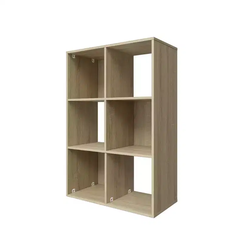 34.96 in. Tall Wood 3-Shelf Etagere Bookcase