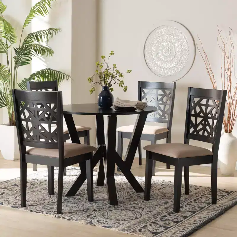 Baxton Studio Felice Modern Wood 5-Piece Dining Set