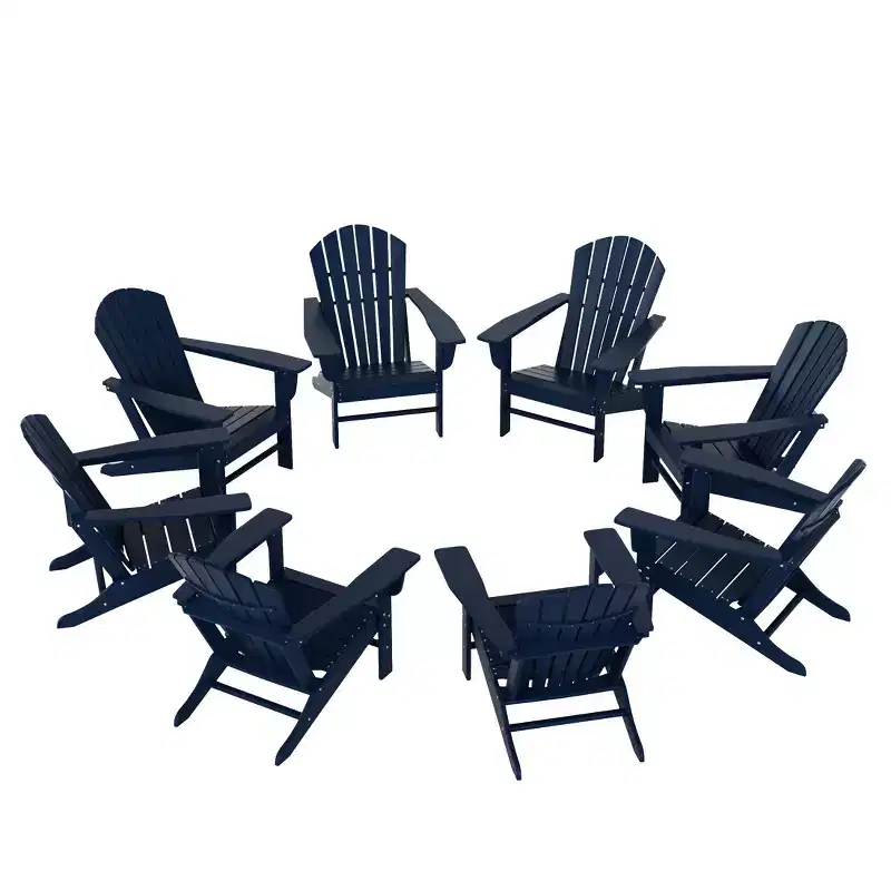 WestinTrends Dylan HDPE Outdoor Patio Adirondack Chair (Set of 8)