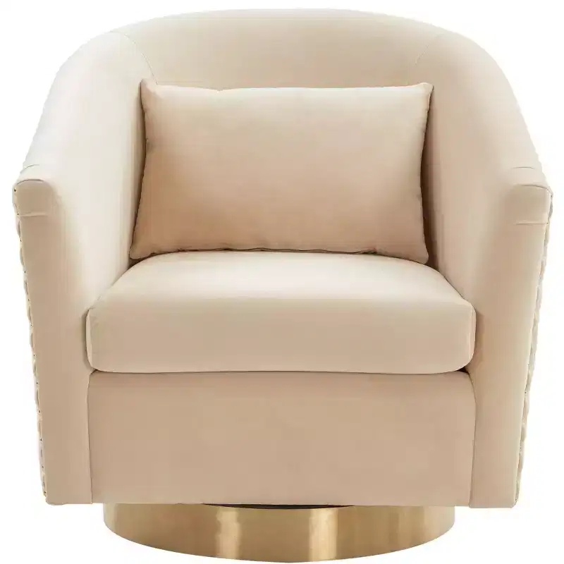 Clara Quilted Swivel Tub Chair - SFV4702 - Safavieh Couture