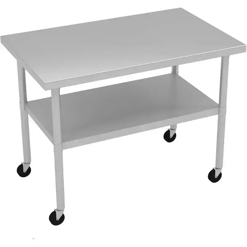 Double Layer Workbench - With Wheels/No Backrest Ideal for GarageWorkshop & Commercial Workshop
