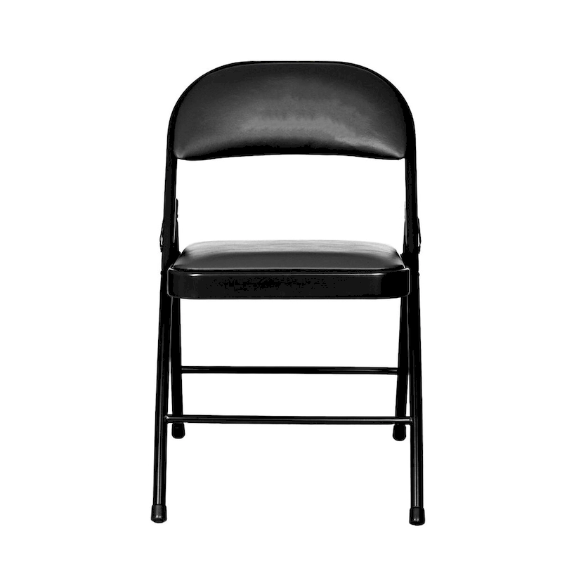 Hampden Furnishings Bernadine Basics Collection Vinyl Folding Chair, Pack of 4