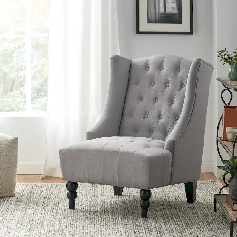 Christopher Knight Home Toddman Tufted High-Back Club Chair - 27.25 L x 33.75 W x 38.50 H