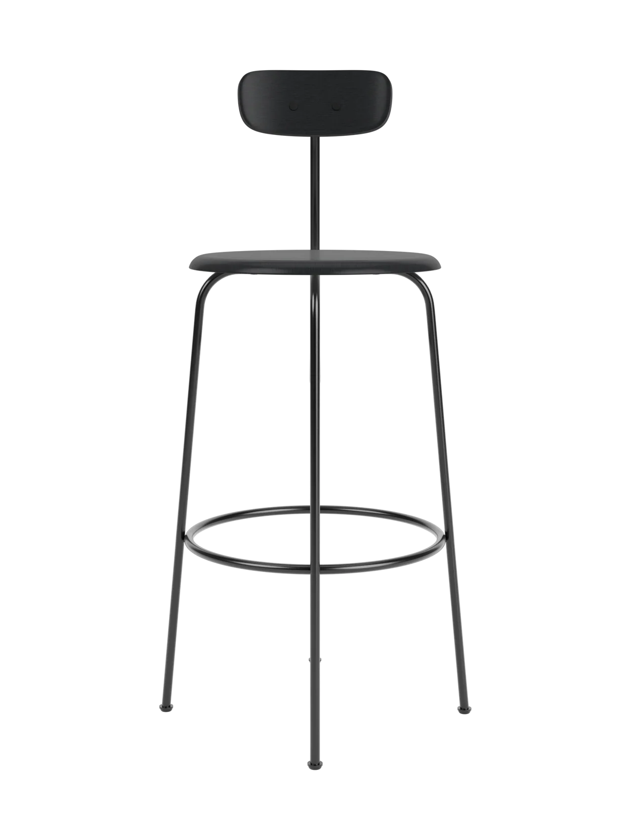 Bar Chair with Wood Veneer ¨C Minimalist 4-Leg Design for Kitchen Bars