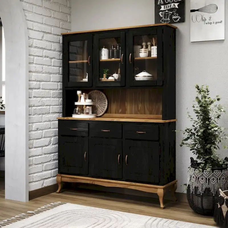 Wood Dining Hutch