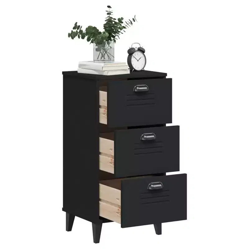 Bedside Cabinet Accent End Table Bedroom Furniture Solid Wood Pine