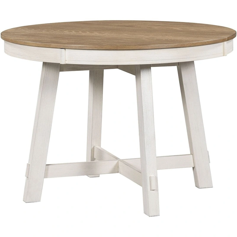 5 PCS Farmhouse Dining Table Set of 4 Chairs, Extendable
