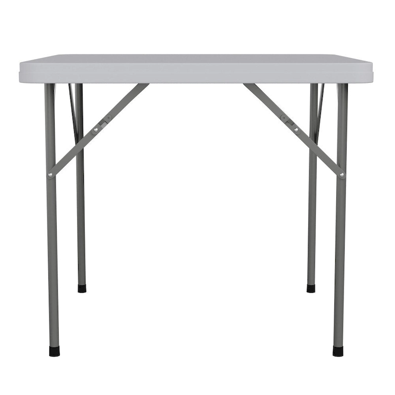 2.85-Foot Square Plastic Folding Table - Event Folding Table - 34.25D x 34.25W x 29.5H