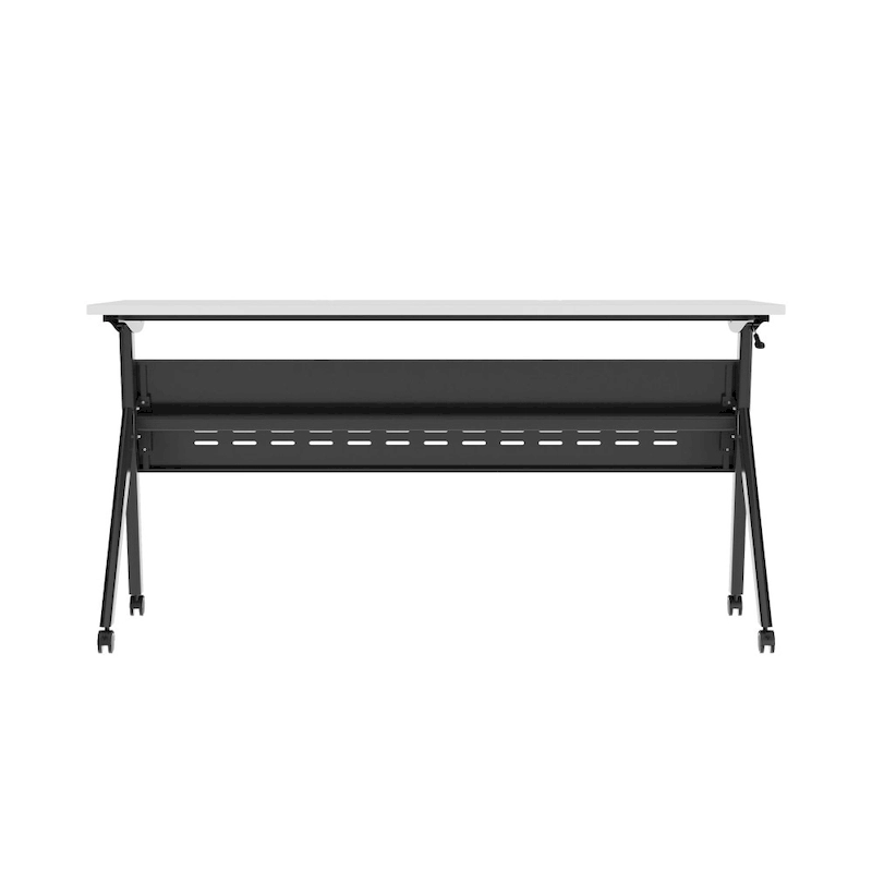 Commercial Nesting Flip Training Table with Steel Frame and Y-Legs - 23.5W x 60D x 30H