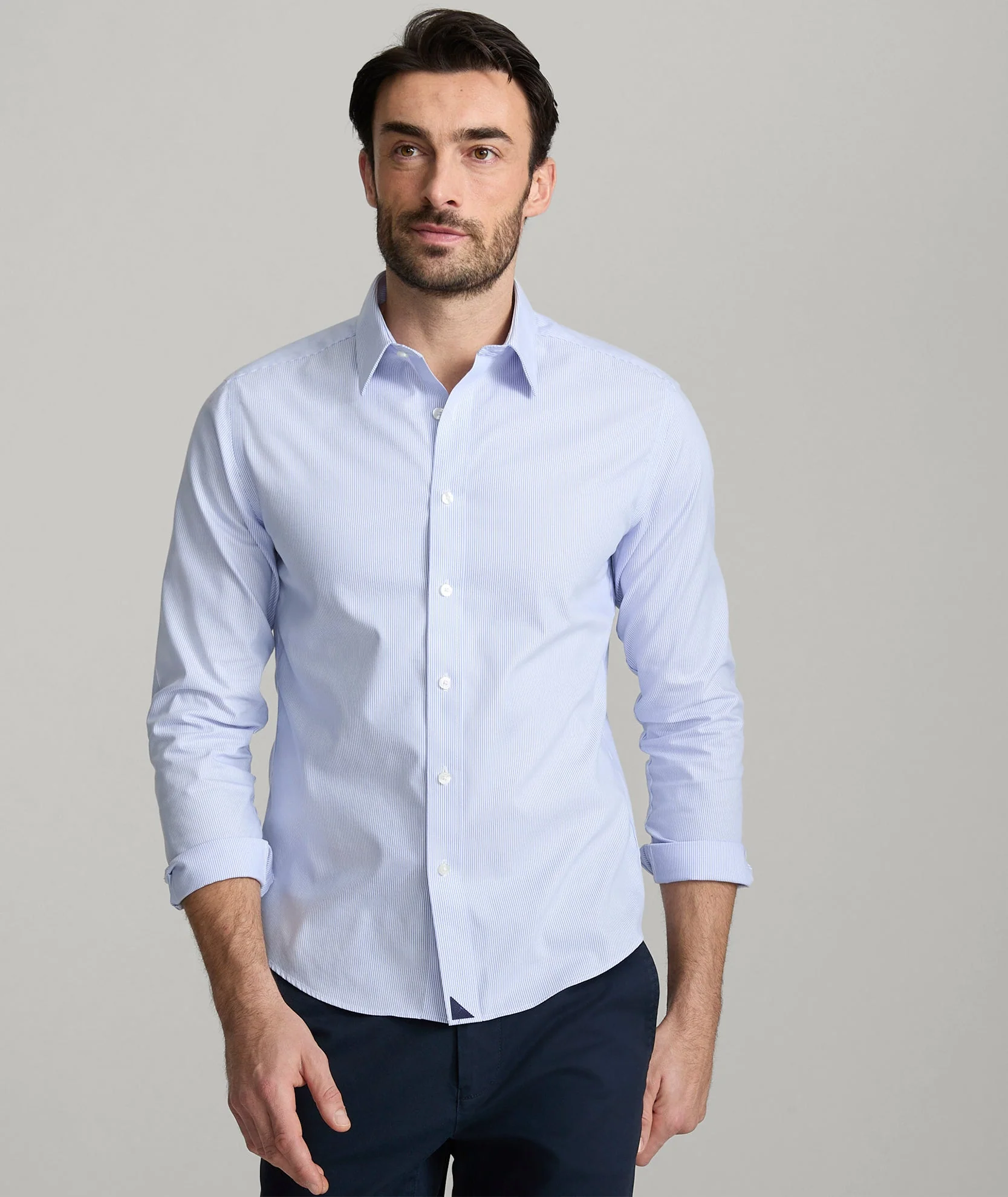 Blue Striped Cotton Shirt